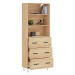 vidaXL Skříň highboard dub sonoma 69,5 x 34 x 180 cm kompozitní dřevo