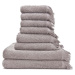 Šedo-hnědé bavlněné ručníky a osušky v sadě 8 ks – Bonami Selection