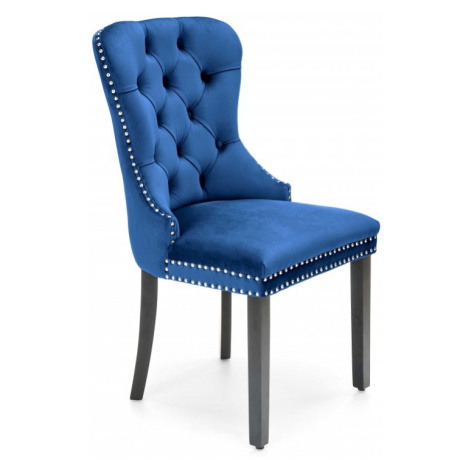Jídelní židle MIYA — masiv, látka, modrá