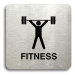 Accept Piktogram "fitness III" (80 × 80 mm) (stříbrná tabulka - černý tisk bez rámečku)