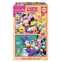 Educa Dřevěné puzzle Minnie a Daisy 2x16 dílků