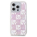 Zadní kryt DKNY Liquid Glitter Checkered Pattern pro Apple iPhone 15 Pro, růžová