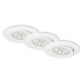 BRILONER 3ks sada LED vestavné svítidlo, pr. 8,2 cm, 3 W, bílé BRI 7171-036