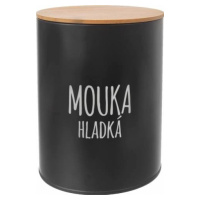 Dóza Mouka hladká BLACK pr. 13 cm