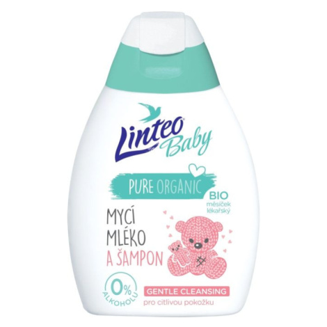 Linteo Baby Dětské mycí mléko a šampon s BIO měsíčkem lékařským 250 ml Linteobaby