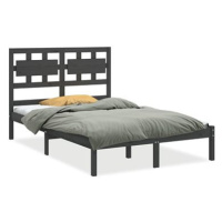 Rám postele šedý masivní dřevo 120 × 200 cm, 3105662