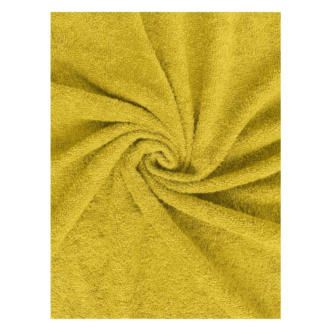 Kaptan Prostěradlo Froté Lux, 180 × 200 cm, žluté