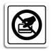 Accept Piktogram "zákaz placení kartou" (80 × 80 mm) (bílá tabulka - černý tisk)
