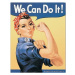 Plechová cedule ROSIE THE RIVETOR - we can do it, 32 × 41 cm