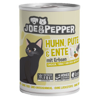 Joe & Pepper Cat kuře, krůta a kachna s hráškem 6 × 400 g