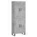 vidaXL Skříň highboard betonově šedá 69,5x34x180 cm kompozitní dřevo