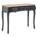 280046 vidaXL Dressing Console Table with 3 Drawers Black