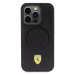 Ferrari hard silikonové pouzdro iPhone 15 PRO 6.1" black Carbon Metal Logo MagSafe