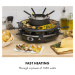 Klarstein Fonduelette, raclette gril, fondue, 1350 W, 1 l, O 38 cm, pro 8 osob