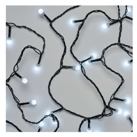 EMOS LED vánoční cherry řetěz – kuličky, 30 m, venkovní i vnitřní, studená bílá, časovač D5AC04 