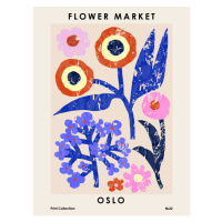 Ilustrace Flower Market. Oslo, NKTN, 30 × 40 cm