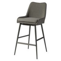 Šedá kovovo-polstrovaná zahradní barová židle Domino – Exotan