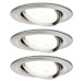 PAULMANN Vestavné svítidlo LED Nova kruhové 3x6,5W GU10 kov kartáčovaný výklopné 3-krokové-stmív