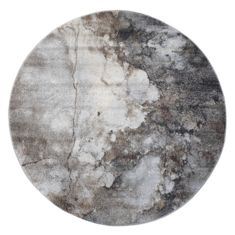 Spoltex, Kusový koberec Universe 841-86 grey/beige kruh, 200x200 (průměr) kruh, béžová, obývací 