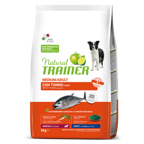 Natural Trainer Medium Adult tuňák a rýže - výhodné balení: 2 x 3 kg