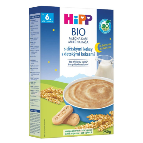 BIO Mléčná kaše na dobrou noc s dětskými keksy 250g HiPP