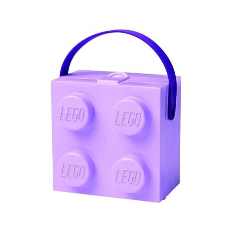 LEGO box s rukojetí - fialová