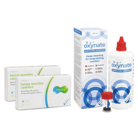 Supervision Lenjoy Monthly Comfort (12 čoček) + Oxynate Peroxide 380 ml s pouzdrem