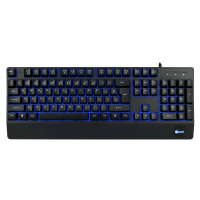 Klávesnice C-TECH KB-104BK, USB, 3 barvy podsvícení, černá, CZ/SK