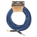 Cascha Professional Line Guitar Cable, Straight, Tweed Blue, 9 m