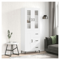 vidaXL Skříň highboard lesklá bílá 69,5 x 34 x 180 cm kompozitní dřevo