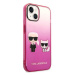 Karl Lagerfeld KLHCP14MTGKCP hard silikonové pouzdro iPhone 14 PLUS 6.7" pink Gradient Ikonik Ka