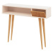 Hanah Home Konzolový stolek Kiogi 100 cm bílý/hnědý