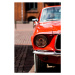 Ilustrace Closeup of a red classic mustang car, My pictures, 26.7 × 40 cm