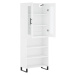 vidaXL Skříň highboard bílá 69,5 x 34 x 180 cm kompozitní dřevo