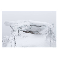 Umělecká fotografie flat top of rock in winter, GluckKMB, (40 x 26.7 cm)