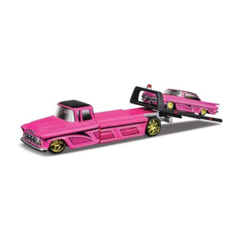 Maisto - Chevrolet Flatbed 1957 + 1959 Chevrolet Impala SS, 1:64 Olymptoy