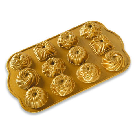 Nordic Ware Minibábovky plát s 12 formičkami zlatá, 280 ml 85677