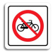 Accept Piktogram "zákaz jízdy na bicyklu" (80 × 80 mm) (bílá tabulka - barevný tisk)