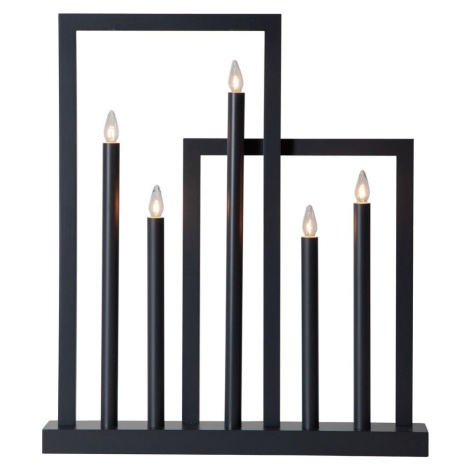 Eglo 410952 - Vánoční svícen FRAME 5xE10/3W/230V černá 410952