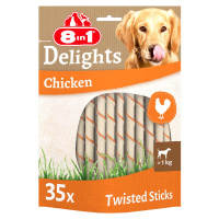 8in1 Delights Chicken Twisted Sticks 35 kusů