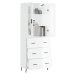 vidaXL Skříň highboard lesklá bílá 69,5 x 34 x 180 cm kompozitní dřevo