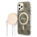 Kryt Guess Case + Charger Set iPhone 12/12 Pro brown hard case 4G Print MagSafe (GUBPP12MH4EACSW