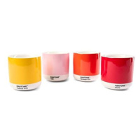 PANTONE Latte termo hrnek set 4 ks - Yellow, Red, Orange, Light Pink