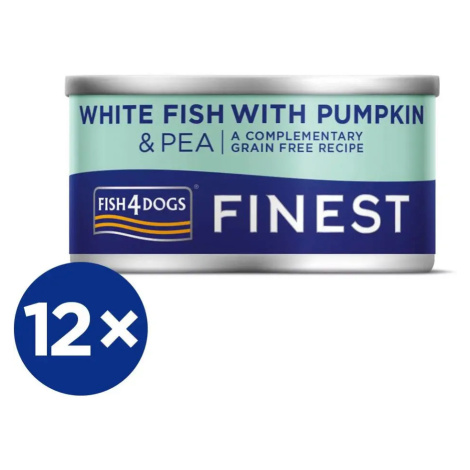 Fish4Dogs Konzerva pro psy Finest bílá ryba s dýní a hráškem 12x 85 g