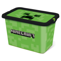 STOR Plastový úložný box s víkem Minecraft 7l