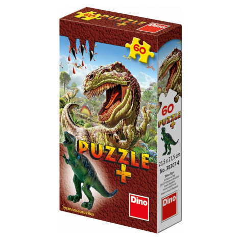 Dino Puzzle Dinosauři s figurkou 60 dílků - Tyrannosaurus Rex