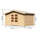 Dřevěný domek KARIBU BAYREUTH 5 (14525) SET LG2097