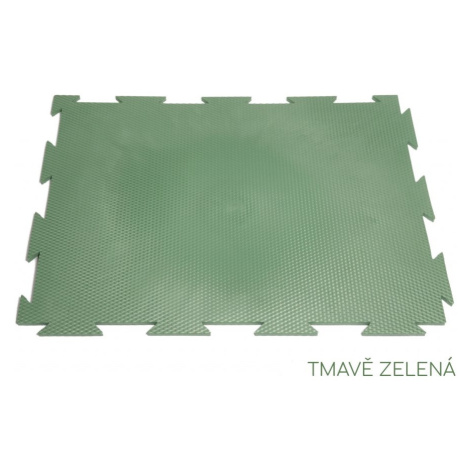 ELIS DESIGN Pěnová puzzle podložka barevná - vysoká barva: tmavě zelená Elisdesign