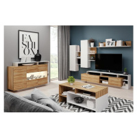 Obývací Stěna Alva 260cm Grande Oak/Bíly Mat