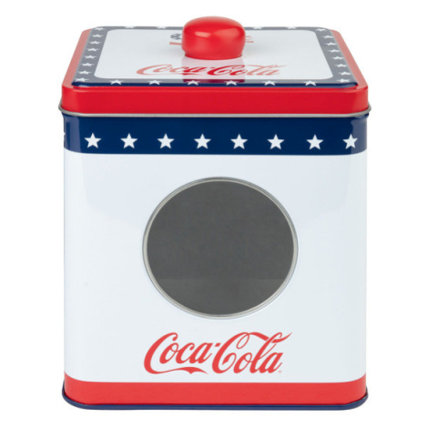 Coca Cola Kovový podnos, 2 kusy / Kovová dóza (kovová dóza s průzorem)
